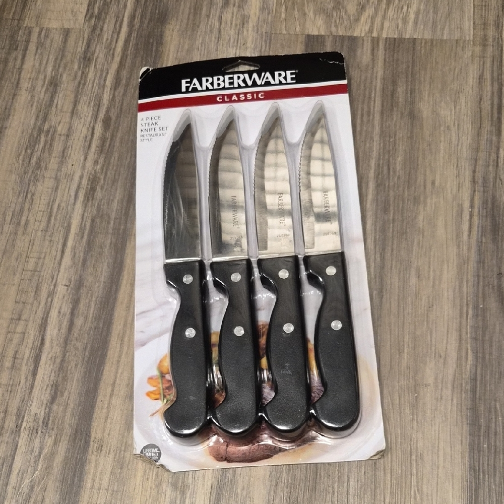 Classic Black Steak Knife Set